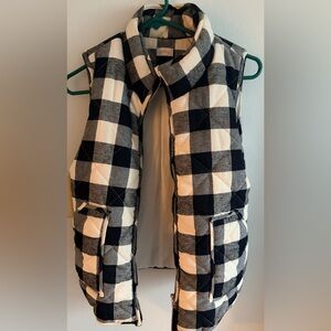 Pixley Black and White Checkered Vest